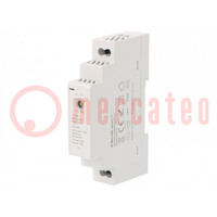 Power supply: switched-mode; for DIN rail; 15W; 12VDC; 1.25A; IP20