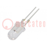 LED; 5mm; giallo; 18000÷22000mcd; 40°; Frontale: convesso; 2,2÷2,6V
