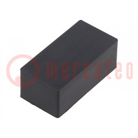 Enclosure: designed for potting; X: 15mm; Y: 40mm; Z: 20mm; black