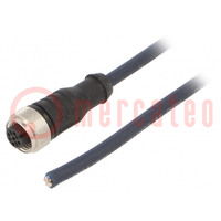 Connection lead; M12; PIN: 5; straight; 5m; plug; 60VAC; 4A; IP69K