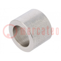 Spacer sleeve; 12mm; cylindrical; stainless steel; Out.diam: 16mm