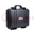 Kemény bőrönd; MPU-1-PL; fekete; műanyag
