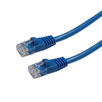 Videk Enhanced Cat5e Booted UTP RJ45 to RJ45 Patch Cable Blue 0.75Mtr