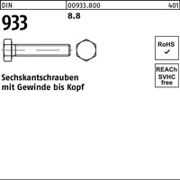 Sechskantschraube DIN 933 VG M3x 5 8.8 1