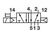Schaltzeichen für SXE9573-Z70-80K ISO-Ventil