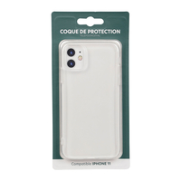 ITENSE - COQUE TRANSPARENTE EN PLASTIQUE - TPU SOUPLE - COMPATIBLE IPHONE 11 - COQUE DE PROTECTION - RÉSISTANTE ET LÉGÈRE - PROT