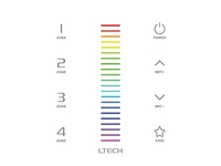 LTECH CHLSC39TX SISTEMA MULTIZONA, RGB LED TOUCH PANEL DIMMER, DMX, RF, 4 ZONES
