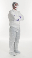 KIMTECH A8 Overall, SMS, white, high collarfor cleanroom use ISO 7&8, size XL, pack of 25