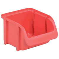 Sichtlagerbox aus PP, rot, Größe 1, 115 x 102 x 74 mm