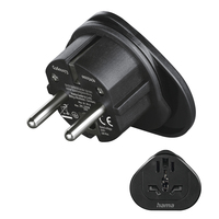 Hama 00223454 Netzstecker-Adapter Typ E/F hybrid Universal Schwarz