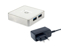 Conceptronic HUBBIES03W interface hub USB 3.2 Gen 1 (3.1 Gen 1) Micro-B 5000 Mbit/s White