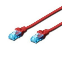 Digitus 0.25m Cat5e U-UTP kabel sieciowy Czerwony 0,25 m U/UTP (UTP)