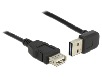 DeLOCK 1m, USB 2.0-A - USB 2.0-A USB Kabel USB A Schwarz