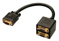 Lindy 41214 VGA kábel 0,18 M VGA (D-Sub) Fekete