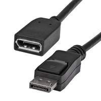 StarTech.com 6ft (2m) DisplayPort Extension Cable - 4K x 2K Video - DisplayPort Male to Female Extension Cable - DP 1.2 Extender Cable / Cord - DP to DP Cable with Latching DP C...