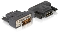 DeLOCK DVI / HDMI Adapter DVI-D HDMI FM Czarny