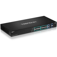 Trendnet TPE-TG182F v1.0R Beállítást nem igénylő (unmanaged) Gigabit Ethernet (10/100/1000) Ethernet-áramellátás (PoE) támogatása 1U Fekete