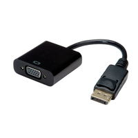 Value 12.99.3136 adaptador de cable de vídeo 0,2 m VGA (D-Sub) DisplayPort Negro