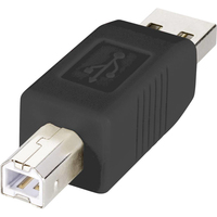 Renkforce RF-4078647 csatlakozó átlakító USB 2.0 A USB 2.0 B Fekete