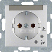 Berker 41081404 wandcontactdoos Type F Aluminium