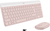 Logitech MK470 Slim Combo teclado Ratón incluido RF inalámbrico QWERTY Internacional de EE.UU. Rosa