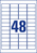 Avery L4736REV-25 etiket Afgeronde rechthoek Verwijderbaar Wit 1440 stuk(s)