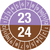 Brady 834003 etiqueta autoadhesiva Círculo Permanente Marrón, Púrpura, Blanco 250 pieza(s)