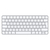 Apple Magic Tastatur USB + Bluetooth Norwegisch Aluminium, Weiß