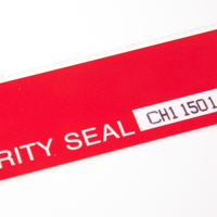 Sicherheitsetiketten 333 Etiketten, Nummernsystem,Top-Print,Void-Effekt, Vollständiger Transfer, Rot