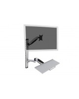 DIGITUS Befestigungskit Wandmontage Tastaturarm Monitorarm für LCD-Display/Tastatur Bildschirmgröße: 43-69 cm 17"-27"