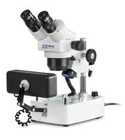 KERN Ékszer mikroszkóp binokulár tubus okulár WF 10×/∅ 20 mm/ objektív 0,7×-3,6×/ nagyítás: 36x/ halogén világitás OZG 493