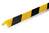 Durable Corner Protection Profile - C19 - 1 Metre - Yellow/Black - Pack of 5