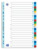 Oxford Register A4 (225 x 297 mm), aus 0,12 mm starker PP-Folie, A-Z, 21 Blatt, durchgefärbt 6-farbig, Deckblatt weiß