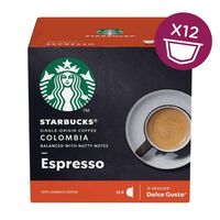 STARBUCKS by Nescafe Dolce Gusto Espresso Colombia Medium Roast Coffee 12 Capsules (Pack 3)
