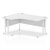 Impulse 1600mm Left Crescent Desk White Top White Cantilever Leg I002392