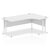 Impulse 1800mm Right Crescent Desk White Top White Cantilever Leg I002395