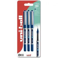 uni-ball Eye Micro UB-150 Liquid Ink Rollerball Pen Blue 0.5mm Tip 0.3mm Line (Pack 3)