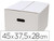 Caja para embalar anonima blanca con asas doble canal 450x375x280 mm