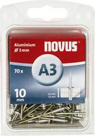 Novus 110057020 Popszegecs (Ø x H) 3 mm x 10 mm Alumínium Alumínium 70 db