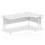 Impulse 1800mm Right Crescent Desk White Top White Cantilever Leg MI002395