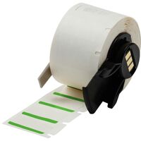 Polyester labels for BMP61/M611 Printer 25.40 mm x 12.70 mm M61-17-494-GN, Green, White, Rectangle, Permanent, 25.4 x 12.7,Self Adhesive Labels