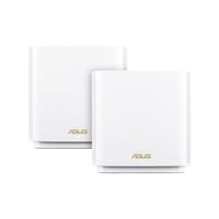 ZENWIFI AX /XT8/ AX6600 2 PACK ZenWiFi AX (XT8), Wi-Fi 6 (802.11ax), Tri-band (2.4 GHz / 5 GHz / 5 GHz), Ethernet LAN, 4G, White, Drahtlose Router