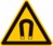 Sicherheitskennzeichnung - Warnung vor magnetischem Feld, Gelb/Schwarz, 20 cm