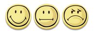 magnetoplan Kommunikationskarte Smiley, 100 pcs (100 St, gelb, positiv)