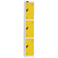 Probe coin operated coloured door premium lockers - Coin return - three door