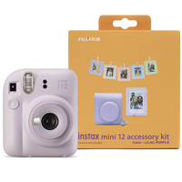 Instax Mini 12 Instant Camera with Case, Photo Album, Hanging Cards & Pegs - Lil