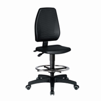 LLG-Lab chair PU foam black stop and go castors foot ring seat height 620-890mm