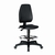 Chaise de laboratoire LLG noire roulettes avec frein repose-pieds