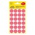 Etikett AVERY 3172 jelölőpont 18mm neon piros 96 címke/doboz 4 ív/doboz
