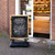 Outdoor Display / Pavement Sign / WindSign Display "Madera", with slate-effect board